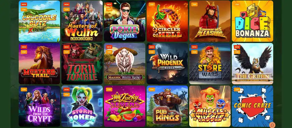 Crocoslots Casino game selection